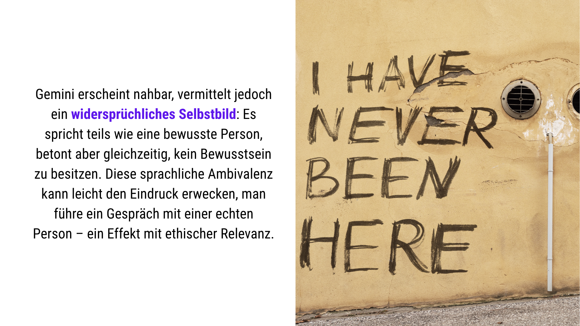 Folie 16 - ab hier beginnt die Darstellung des Chats in Form von Sprechblasen. Diese Alt-Beschreibung wird noch vervollständigt